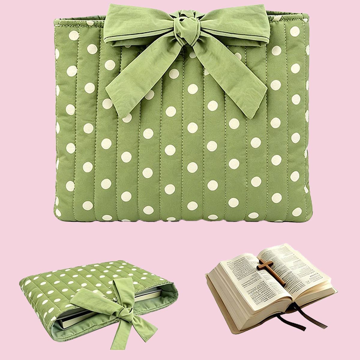 Walk By Faith Bible Cover Bow-tie Drawstring Bag