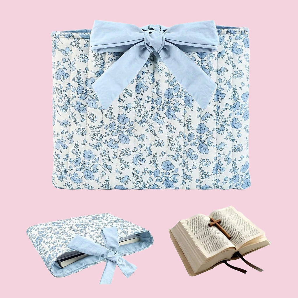 Walk By Faith Bible Cover Bow-tie Drawstring Bag