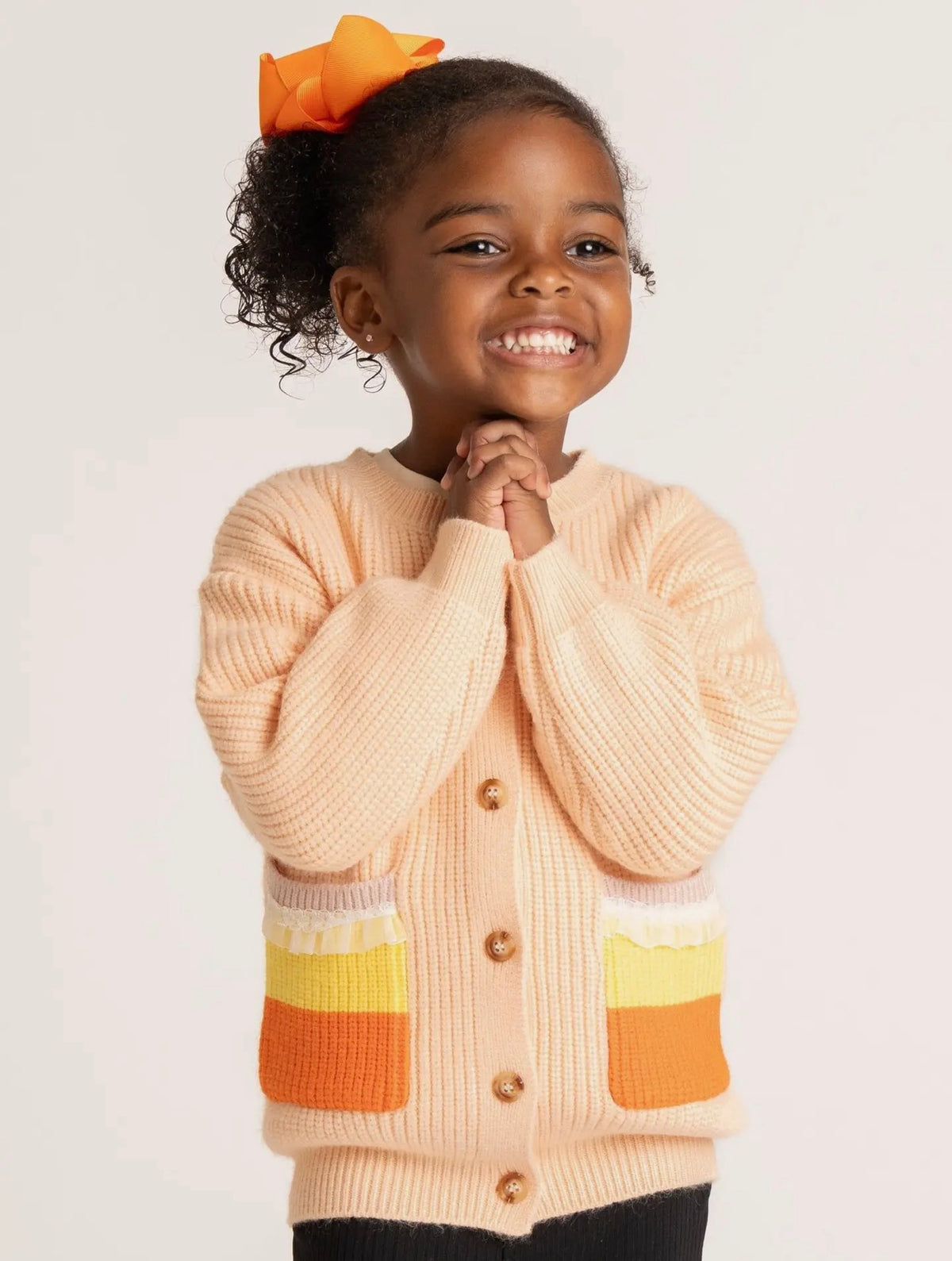 🍬 Candy Corn Pocket Cardigan
