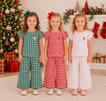 Christmas Flutter Sleeve & Scalloped Pants Set