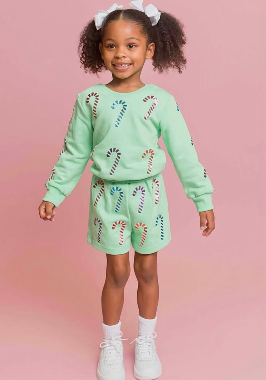 🎄 Sequin Candy Cane Christmas Set