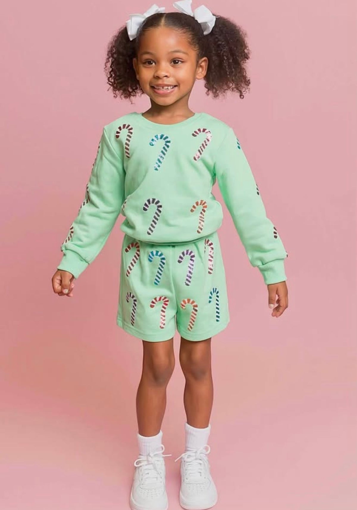 🎄 Sequin Candy Cane Christmas Set