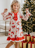 🎅 Santa Ruffle Christmas Dress