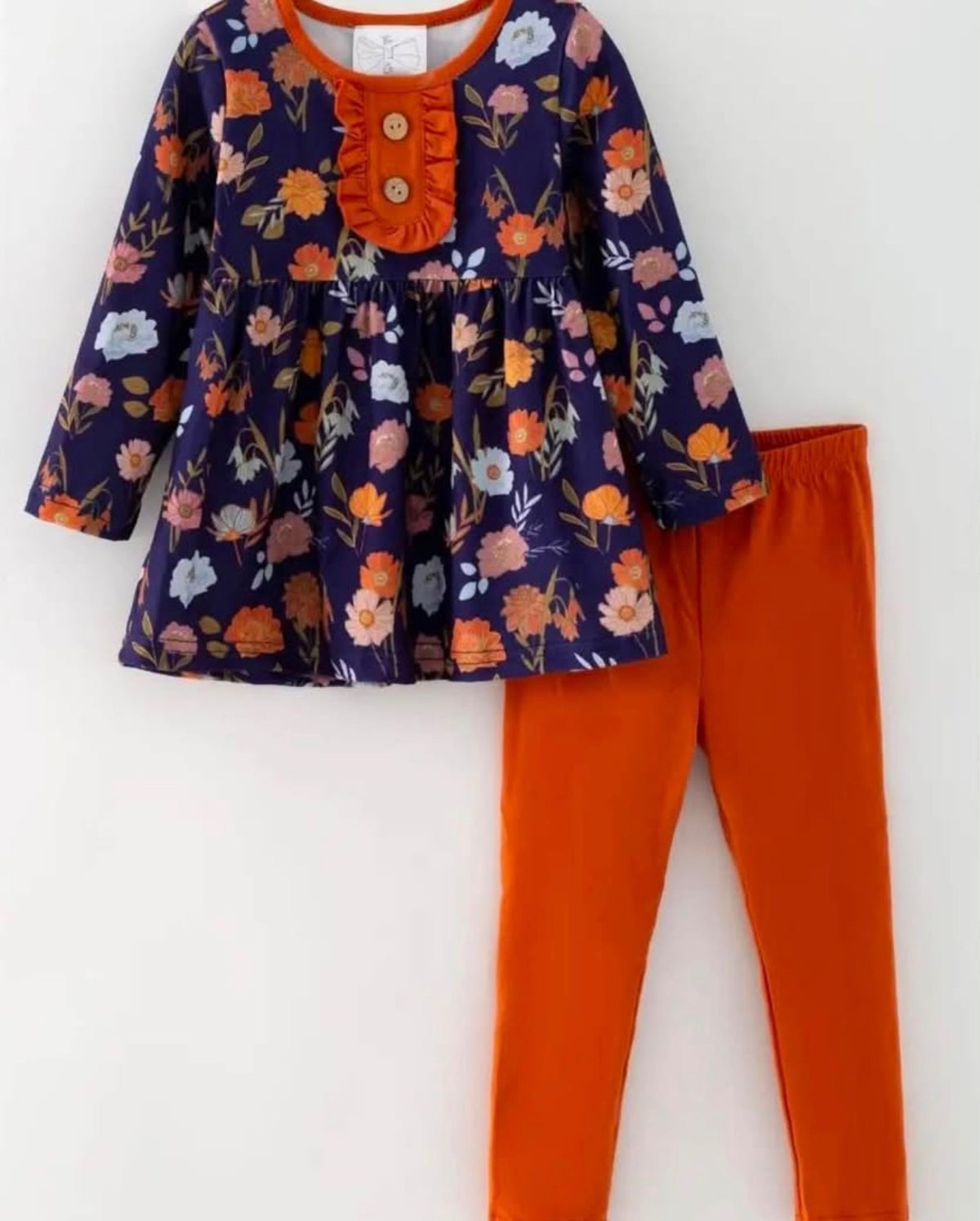Navy Wildflower Fall Leggings Set