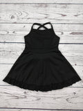 Black Girls Athletic Dress with Ruffle