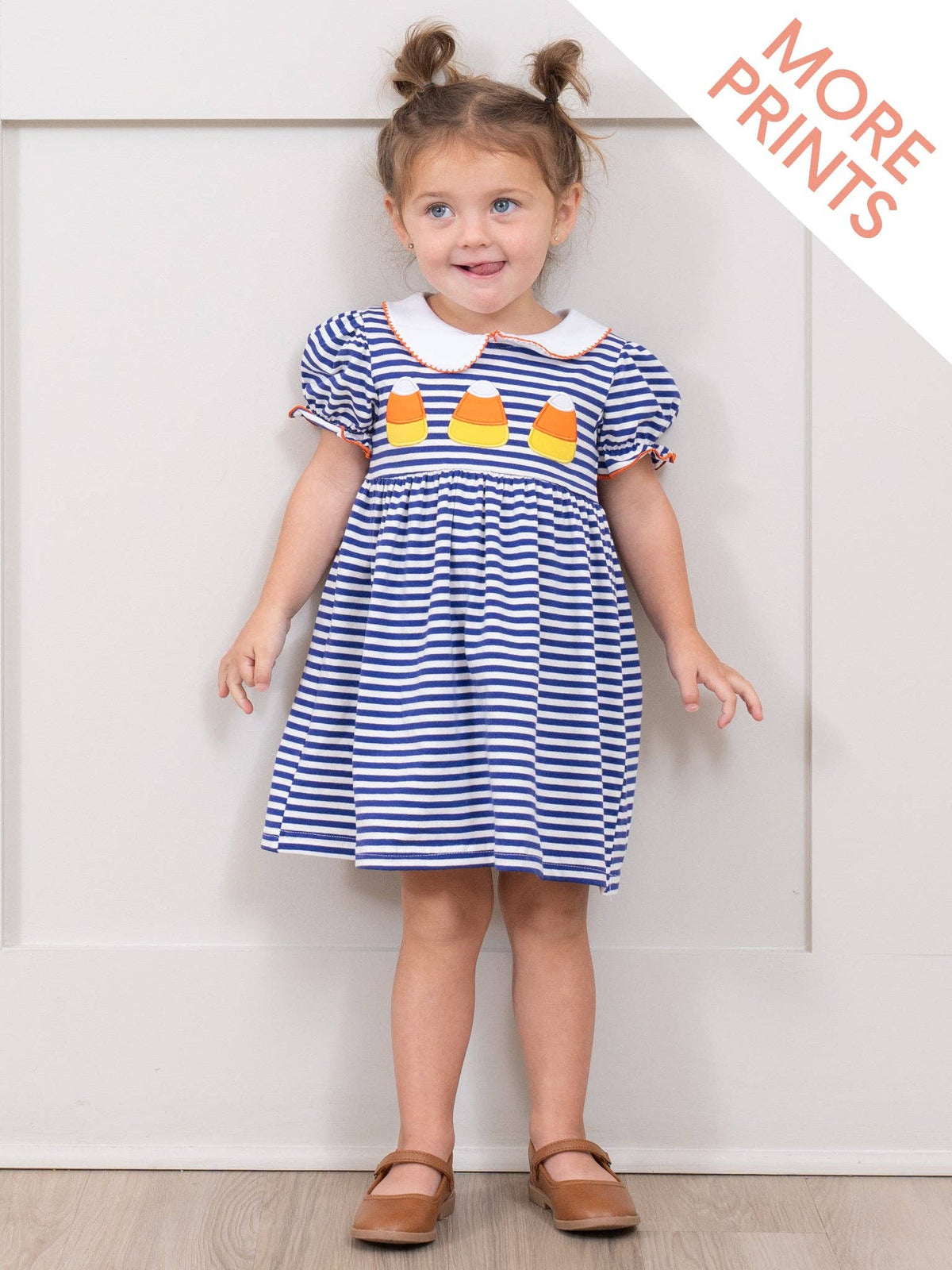 Spooky Treat Striped Dress- Candy Corn